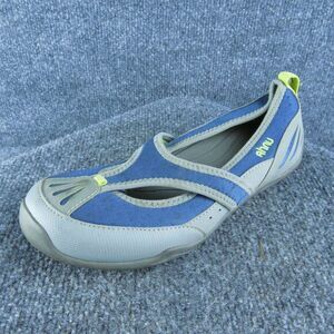 Ahnu Women Flat Shoes‎ Size 8 Medium Blue Synthetic Slip On